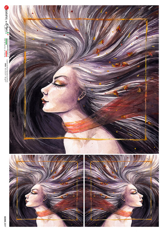 Paper Designs SCENES 0097 RICE PAPER A4 (8.3 X 11.7 INCHES)