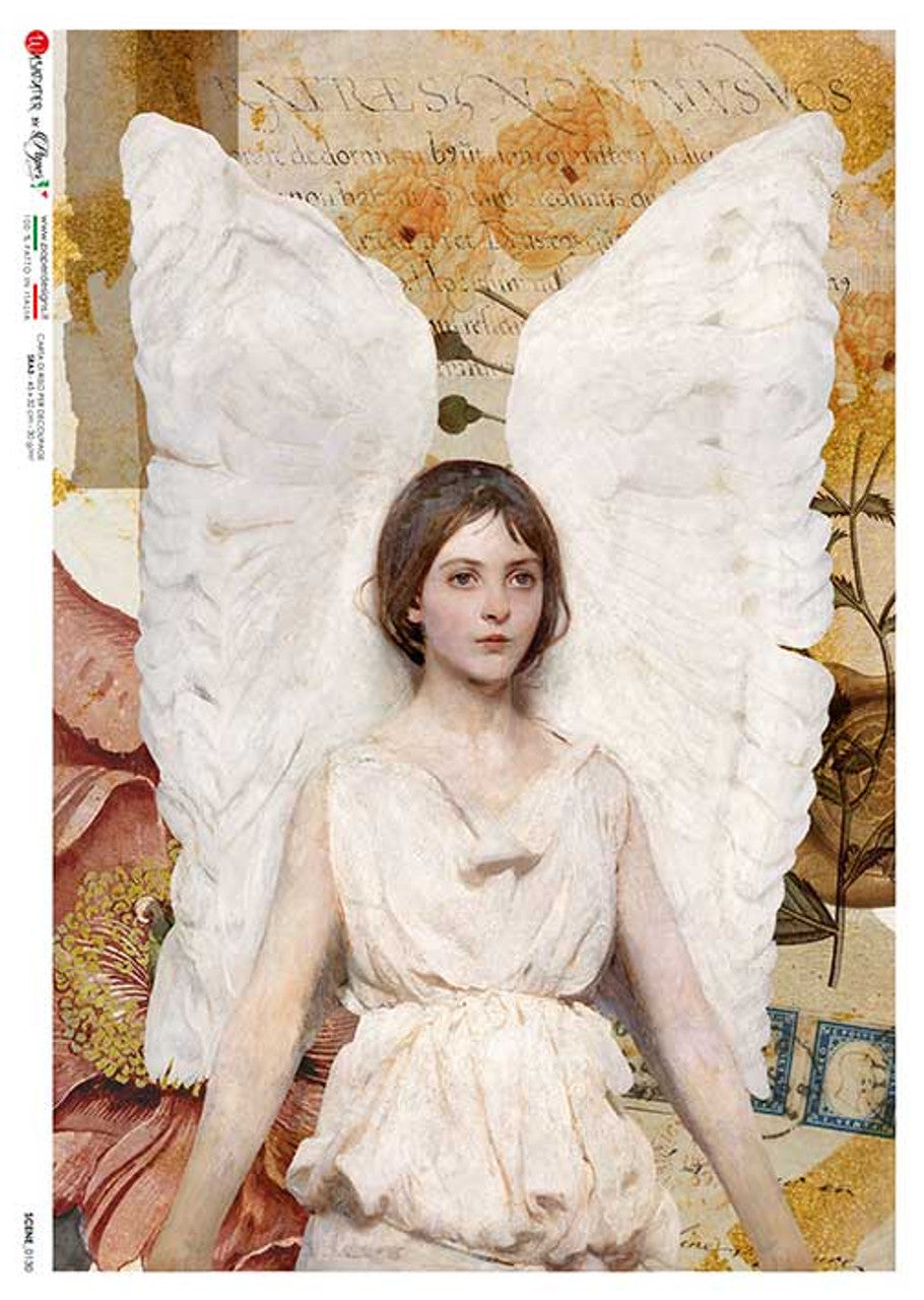 Paper Designs Rice Paper Thayer Angel Scene 0130 A4 8.3 X 11.7 inches