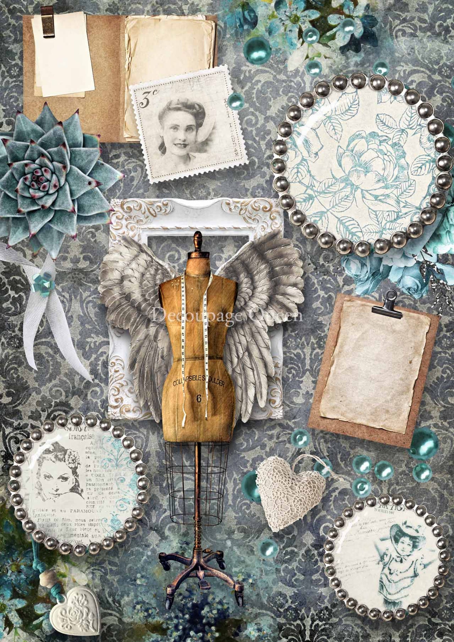 Decoupage Queen The dressing room A3 (11.7 x 16.5 INCHES)