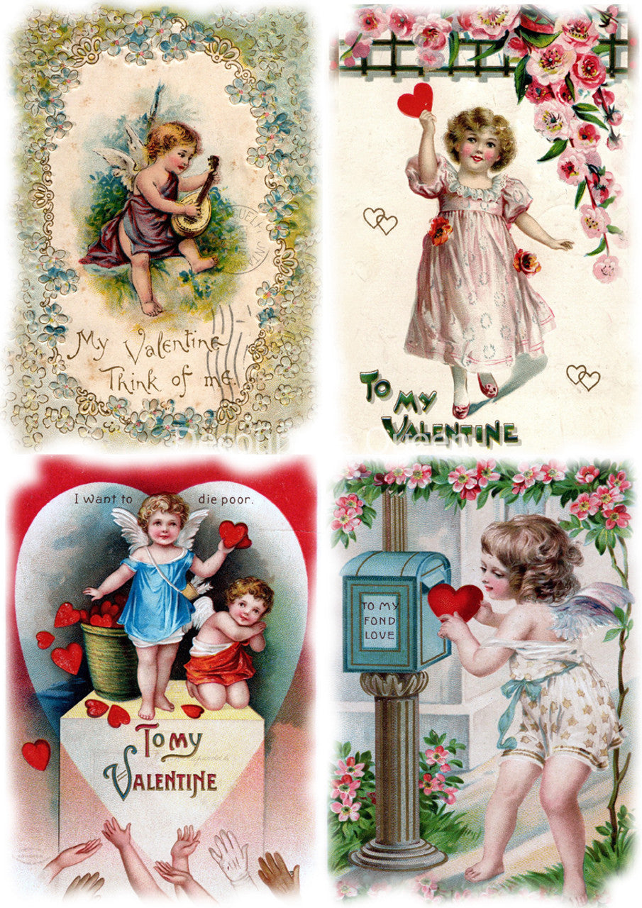 Valentine Greetings Rice Paper A4 (8.3 X 11.7 INCHES)