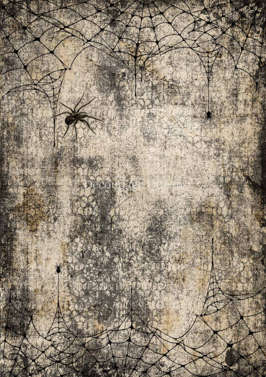 Webs and Spiders Rice Paper A4 (8.3 X 11.7 INCHES)