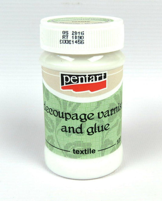 Pentart Decoupage Glue and Varnish, Textile, for Fabrics  Size: 100 ml