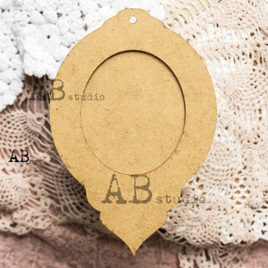 AB Studios HDF Decoupage Base Ornament 17cm 0061