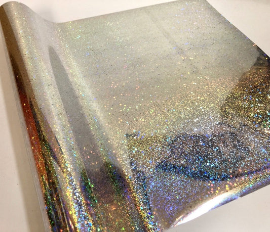 Glitter Stars Silver Foil