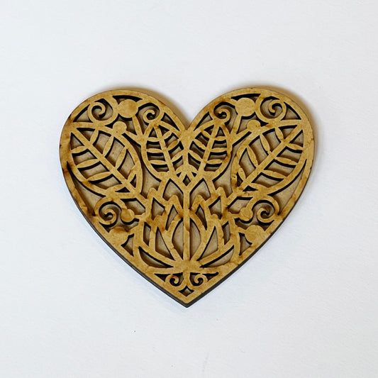Decoupage Queen Life is beautiful HDF 3 inch Laser cut embellished heart