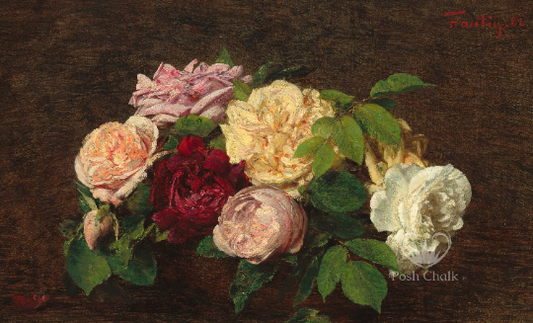 Posh Chalk Deluxe Decoupage Paper Rustic Roses A1 (23.4 x 33.1 inches)