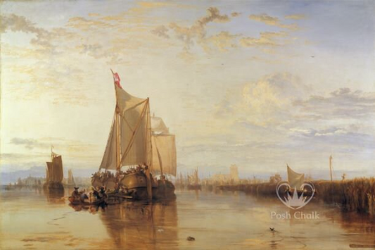 Posh Chalk Deluxe Decoupage Paper Ships In Vespers A1 (23.4 x 33.1 inches)