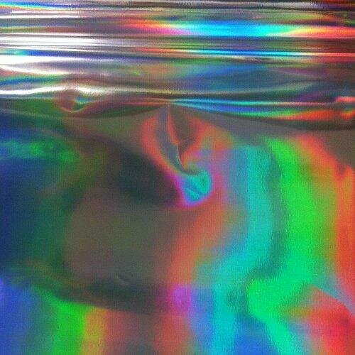 silver hologram rainbow foil