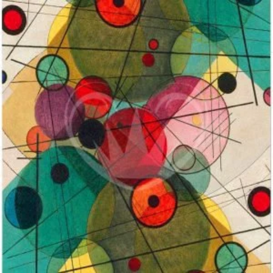 Posh Chalk Deluxe Decoupage Paper  Intersecting circles A1 (23.4 x 33.1 inches)