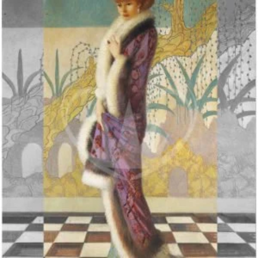 Posh Chalk Deluxe Decoupage Paper Posh in Purple A1 (23.4 x 33.1 inches)